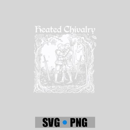 Heated Chivalry Medieval Knights Kissing Pride PNG SVG