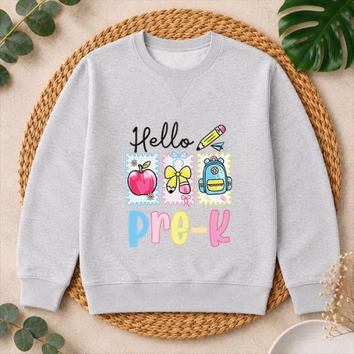 Hello Preschool Teacher Student First Day Back To School PNG SVG