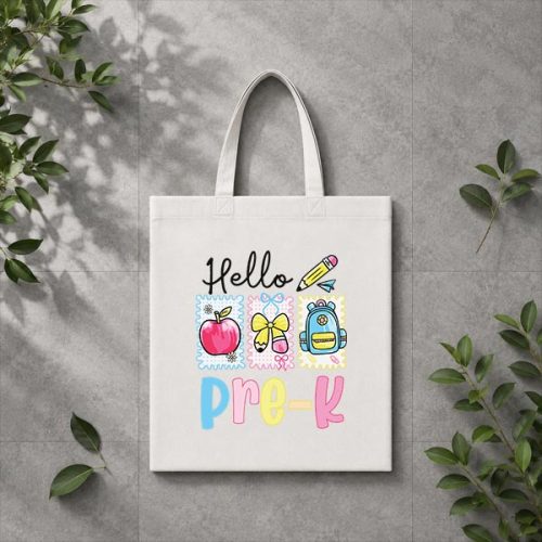 Hello Preschool Teacher Student First Day Back To School PNG SVG
