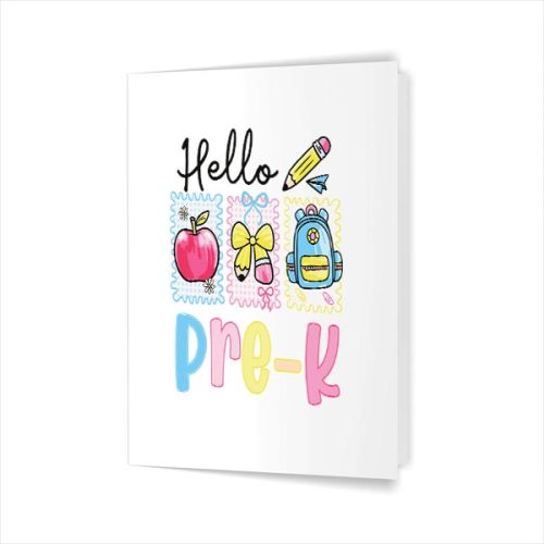 Hello Preschool Teacher Student First Day Back To School Greeting Card