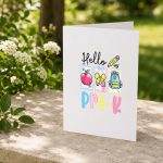 Hello Preschool Teacher Student First Day Back To School Greeting Card