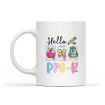 Hello Preschool Teacher Student First Day Back To School Mug