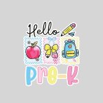 Hello Preschool Teacher Student First Day Back To School Sticker