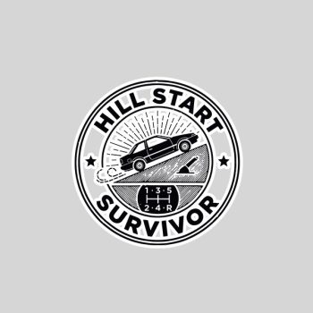 Hill Start Survivor Manual Transmission Car Sticker