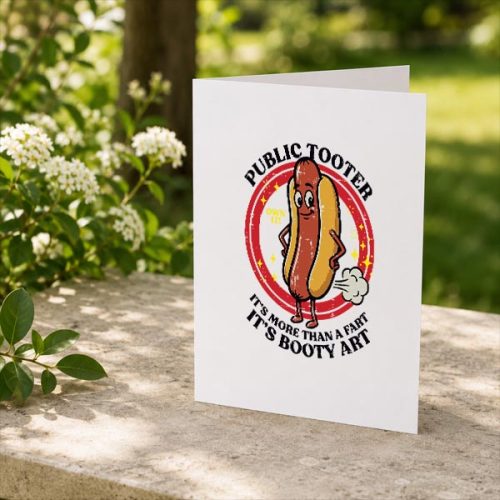 Hotdog Public Tooter More Than Fart Inappropriate Greeting Card 2 Hotdog Public Tooter More Than Fart Inappropriate Greeting Card
