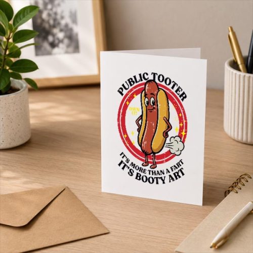 Hotdog Public Tooter More Than Fart Inappropriate Greeting Card 3 Hotdog Public Tooter More Than Fart Inappropriate Greeting Card