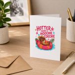 Hotter Than A Hoochie Coochie Dachshund Dog Greeting Card