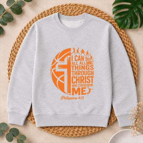I Can Do All Things Through Christ Faith Basketball PNG SVG