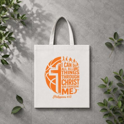 I Can Do All Things Through Christ Faith Basketball PNG SVG