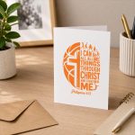 I Can Do All Things Through Christ Faith Basketball Greeting Card