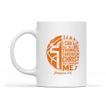 I Can Do All Things Through Christ Faith Basketball Mug