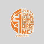 I Can Do All Things Through Christ Faith Basketball Sticker