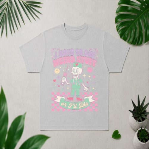 I Have To Say Weird Stuff Skeleton Nurse Pastel Goth PNG SVG