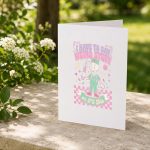 I Have To Say Weird Stuff Skeleton Nurse Pastel Goth Greeting Card