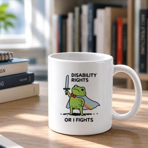 I Will Fight Until Disability Rights Frog Mug 2 I Will Fight Until Disability Rights Frog Mug