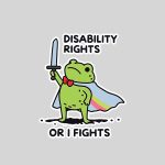 I Will Fight Until Disability Rights Frog Sticker