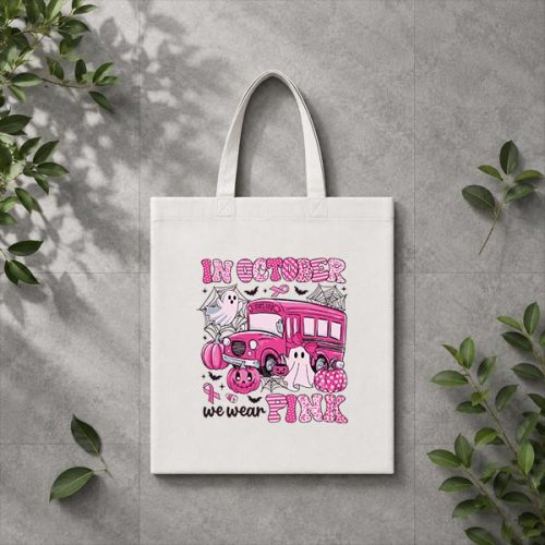 In October We Wear Pink Pumpkin Bus Breast Cancer Halloween PNG SVG 3 In October We Wear Pink Pumpkin Bus Breast Cancer Halloween PNG SVG