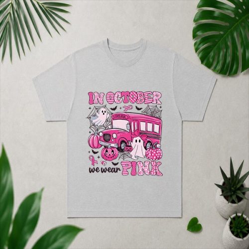 In October We Wear Pink Pumpkin Bus Breast Cancer Halloween PNG SVG 4 In October We Wear Pink Pumpkin Bus Breast Cancer Halloween PNG SVG
