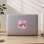 In October We Wear Pink Pumpkin Bus Breast Cancer Halloween Sticker