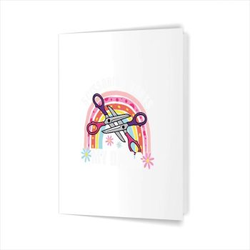 Inappropriate Scissoring Hurts My Balls Greeting Card