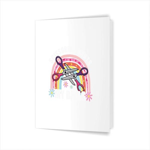 Inappropriate Scissoring Hurts My Balls Greeting Card