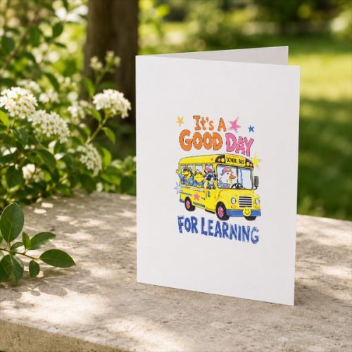 Its A Good Day For Learning Back To School School Bus Greeting Card