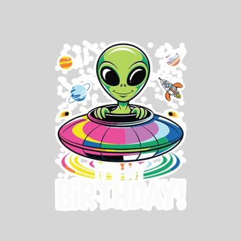 Its My Cute Alien Ufo Ship In Space Alien Sticker