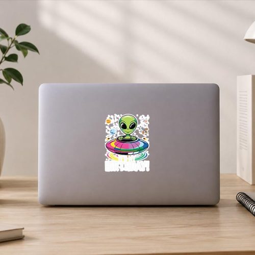 Its My Cute Alien Ufo Ship In Space Alien Sticker