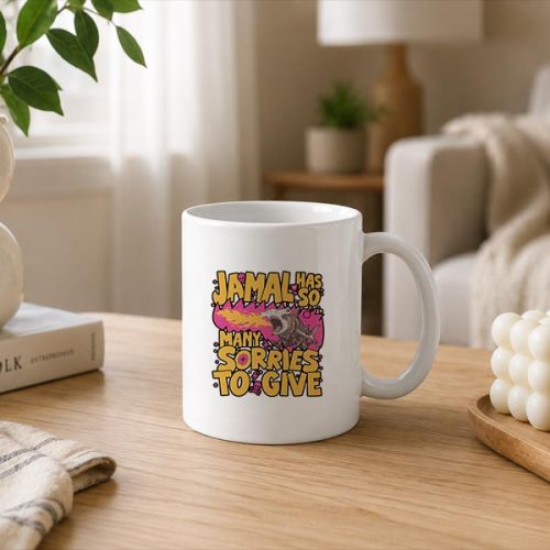 Jamal Has So Many Sorries To Give Cyborg Shark Fire Litrpg Mug 3 Jamal Has So Many Sorries To Give Cyborg Shark Fire Litrpg Mug