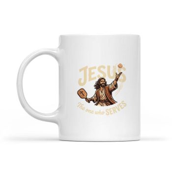 Homepage 21 Jesus The One Who Serves Christian Pickleball Mug