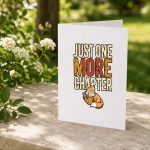 Just One More Chapter Reading Book Bookworm Greeting Card