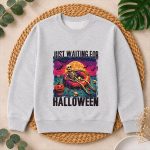Just Waiting For Halloween Summer Skeleton PNG SVG