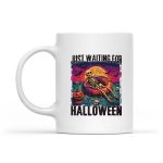 Just Waiting For Halloween Summer Skeleton Mug