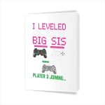 Leveled Up To Big Sister Again 2027 Promoted To Big Sister Greeting Card