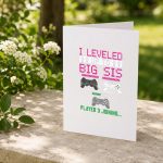 Leveled Up To Big Sister Again 2027 Promoted To Big Sister Greeting Card