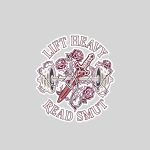 Lift Heavy Read Smu Workout Gym Book Readings Sticker
