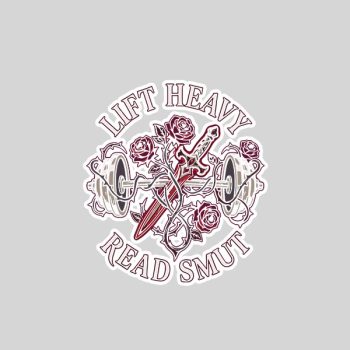 Lift Heavy Read Smu Workout Gym Book Readings Sticker