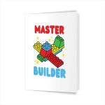 Master Builder Building Blocks Toy Brick Builder Greeting Card