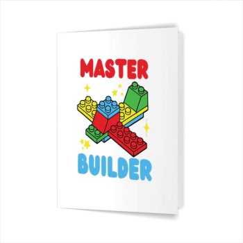 Homepage 80 Master Builder Building Blocks Toy Brick Builder Greeting Card