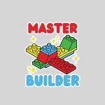 Master Builder Building Blocks Toy Brick Builder Sticker