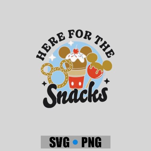 Mickey Here For The Snacks PNG SVG