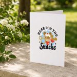 Mickey Here For The Snacks Greeting Card