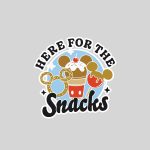 Mickey Here For The Snacks Sticker