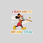 Mickey I Teach Kids to Hit and Steal Baseball Sticker