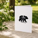 Mistakes Were Made Bear Skeleton Hiking Greeting Card
