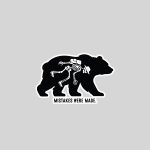 Mistakes Were Made Bear Skeleton Hiking Sticker