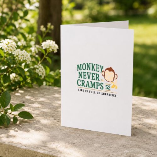 Monkey Never Cramps 52 Banana Potassium Greeting Card 2 Monkey Never Cramps 52 Banana Potassium Greeting Card