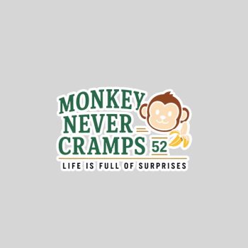 Monkey Never Cramps 52 Banana Potassium Sticker
