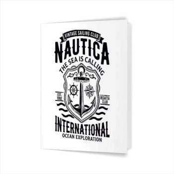 Nautica International Sailing Club Anchor Emblem Greeting Card