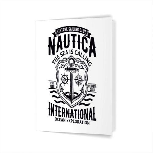 Nautica International Sailing Club Anchor Emblem Greeting Card